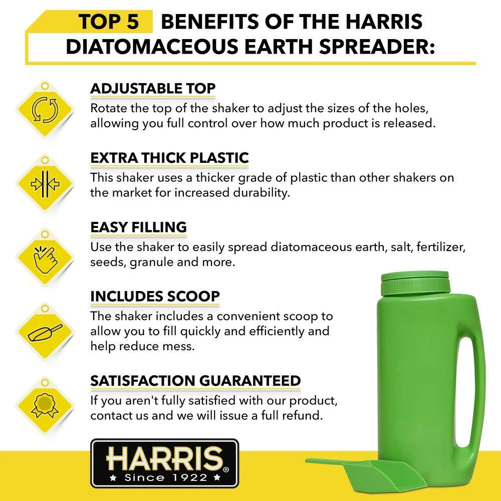 Harris Diatomaceous Earth Powder Duster Shaker Sifter Applicator Kit 4 Harris Diatomaceous Earth Powder Duster Shaker Sifter Applicator Kit - Image 4