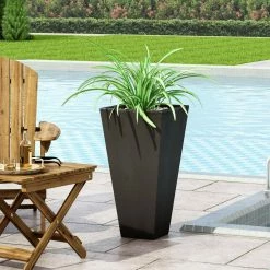 Noble House Ella Small Matte Black Concrete Planter 17 Noble House Ella Small Matte Black Concrete Planter -Breeze Decor Sales Store matte black noble house plant pots 82955 31 1000