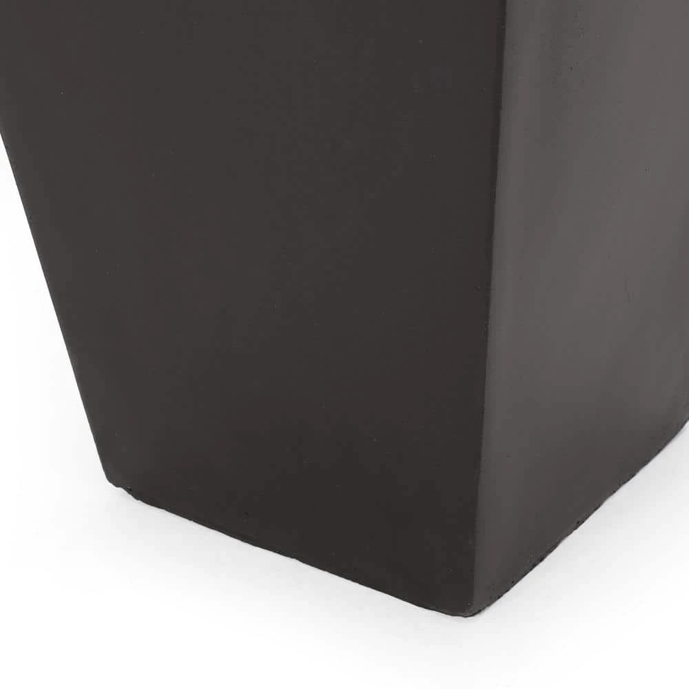 Noble House Ella Small Matte Black Concrete Planter 5 Noble House Ella Small Matte Black Concrete Planter - Image 5