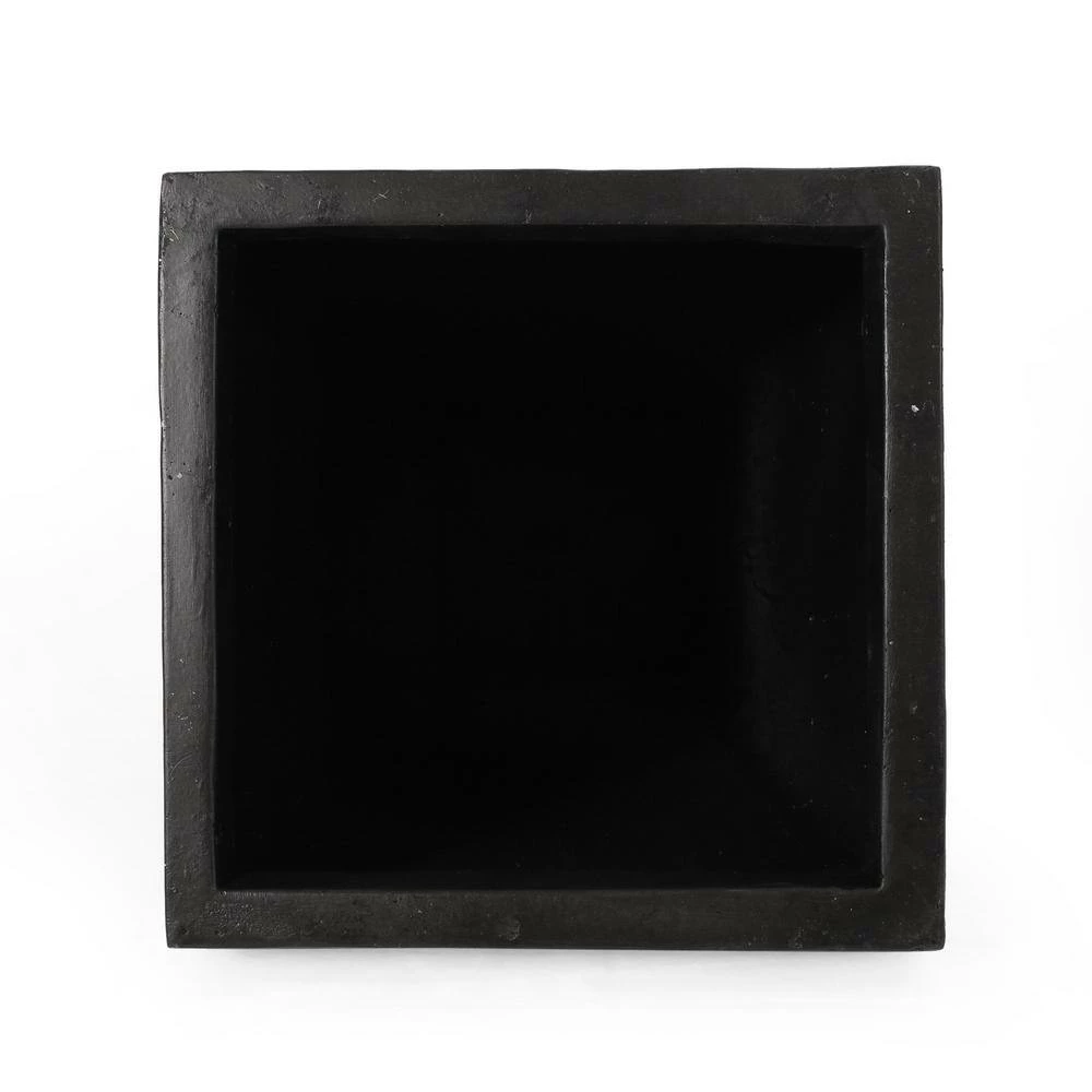 Noble House Ella Small Matte Black Concrete Planter 3 Noble House Ella Small Matte Black Concrete Planter - Image 3