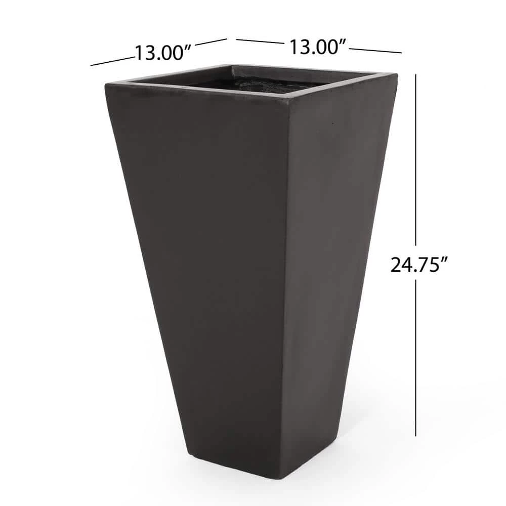 Noble House Ella Small Matte Black Concrete Planter 8 Noble House Ella Small Matte Black Concrete Planter - Image 8