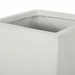 Noble House Bailor 28.50 in. Matte White Lightweight Concrete Planters (Set of 2) -Breeze Decor Sales Store matte white medium noble house plant pots 105693 4f 1000