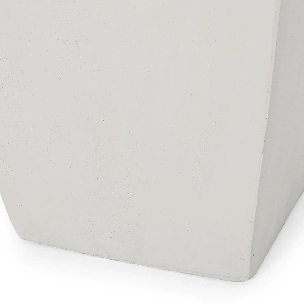 Noble House Ella Small Matte White Concrete Planter 6 Noble House Ella Small Matte White Concrete Planter - Image 6