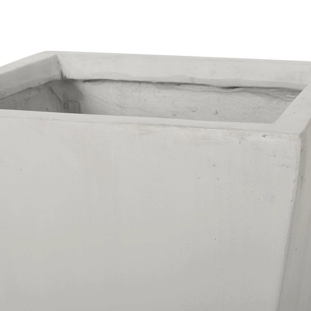 Noble House Ella Small Matte White Concrete Planter 5 Noble House Ella Small Matte White Concrete Planter - Image 5