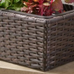 Noble House Micheal Multi Brown Wicker Planter (2-Pack) -Breeze Decor Sales Store multi brown noble house plant pots 40976 c3 1000