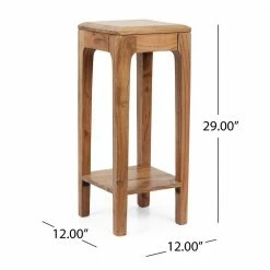 Noble House Arlene 29 in. Square Natural Wood Indoor Plant Stand (2-Pack) -Breeze Decor Sales Store natural noble house plant stands 104480 c3 1000
