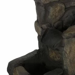 Noble House Haralson Outdoor 36.5 in. 3-Tier Sun Waterfall Fountain -Breeze Decor Sales Store noble house freestanding fountains 104409 c3 1000