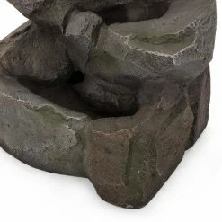 Noble House Mableton Outdoor 34 in. 5-Tier Rock Waterfall Fountain -Breeze Decor Sales Store noble house freestanding fountains 104603 4f 1000