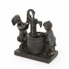 Noble House Gomer 23 in. Outdoor Children at Water Pump Fountain