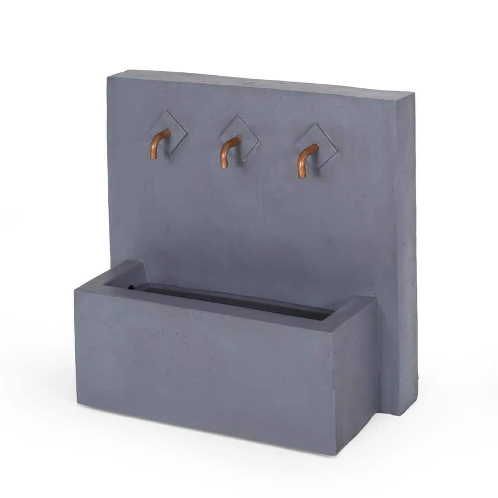 Noble House Massie 26 in. Outdoor 3 Spout Fountain 1 Noble House Massie 26 in. Outdoor 3 Spout Fountain