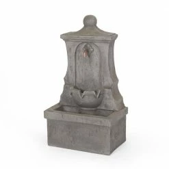 Noble House Dillonvale Outdoor 35.5 in. 2-Tier Single Spout Fountain