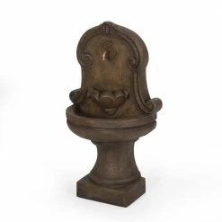 Noble House Ella 36.1 in. Outdoor 2-Tier Single Spout Fountain