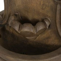 Noble House Ella 36.1 in. Outdoor 2-Tier Single Spout Fountain -Breeze Decor Sales Store noble house freestanding fountains 105576 c3 1000