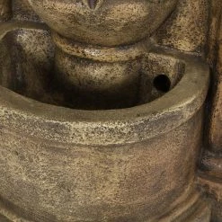 Noble House Lenhart 35.25 in. Outdoor 2-Tier Single Spout Fountain -Breeze Decor Sales Store noble house freestanding fountains 105578 c3 1000