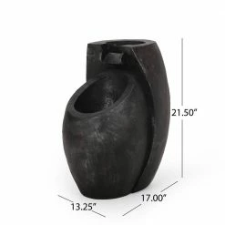 Noble House Zen 2-Tier Multi-Grey Resin Cascade Fountain 10 Noble House Zen 2-Tier Multi-Grey Resin Cascade Fountain -Breeze Decor Sales Store noble house freestanding fountains 71583 1f 1000