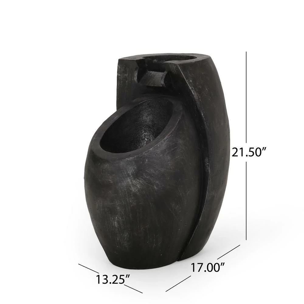 Noble House Zen 2-Tier Multi-Grey Resin Cascade Fountain 5 Noble House Zen 2-Tier Multi-Grey Resin Cascade Fountain - Image 5