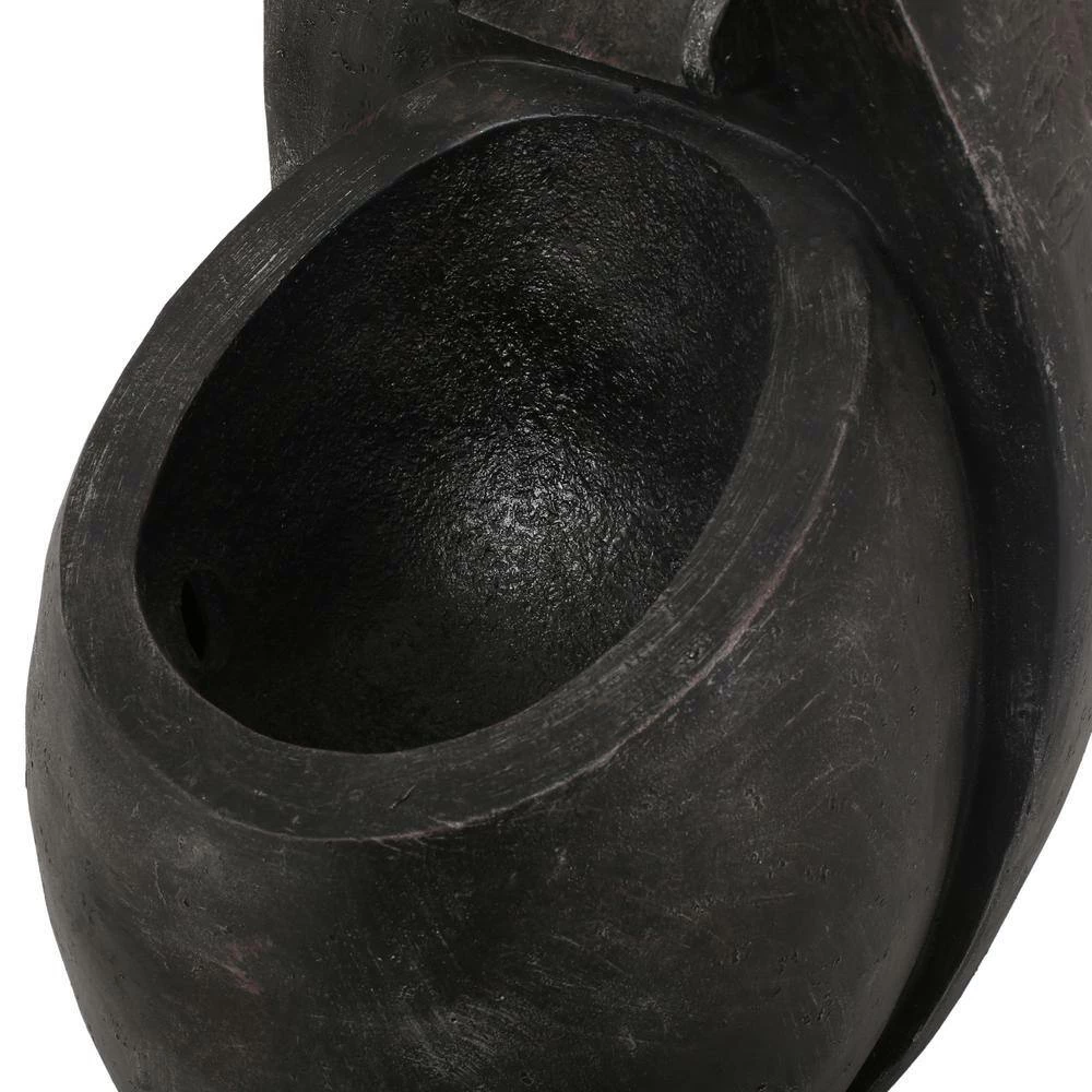 Noble House Zen 2-Tier Multi-Grey Resin Cascade Fountain 4 Noble House Zen 2-Tier Multi-Grey Resin Cascade Fountain - Image 4