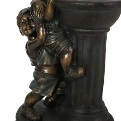 Noble House Wallowa Children Playing Water Fountain with LED Lights -Breeze Decor Sales Store noble house freestanding fountains 94287 1f 1000