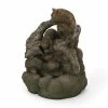Noble House Adrian Outdoor 25 in. Bear Family Waterfall Fountain