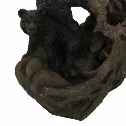 Noble House Coweta Outdoor 22 in. Bears on a Log Waterfall Fountain -Breeze Decor Sales Store noble house freestanding fountains 94407 4f 1000