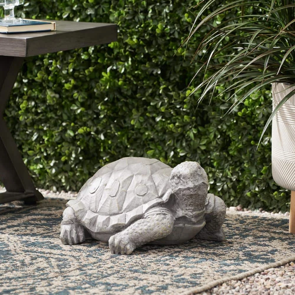 Noble House Orwell 15 in. Outdoor Turtle Garden Statue 9 Noble House Orwell 15 in. Outdoor Turtle Garden Statue - Image 9