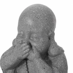 Noble House Thiago 12.25 in. Outdoor Speak No Evil Monk Garden Statue -Breeze Decor Sales Store noble house garden statues 105001 4f 1000