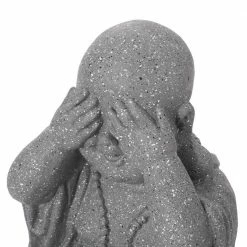 Noble House Thiago 12.25 in. Outdoor See No Evil Monk Garden Statue -Breeze Decor Sales Store noble house garden statues 105002 4f 1000