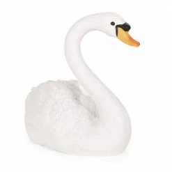 Noble House Randy 15.25 in. White Swan Garden Statue