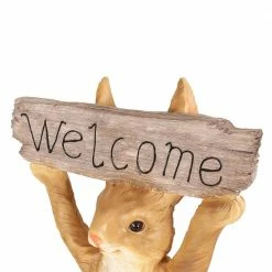 Noble House Haston 23.75 in. White and Brown Rabbit Garden Statue -Breeze Decor Sales Store noble house garden statues 105963 1f 1000