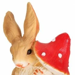 Noble House Bagan 24 in. White and Brown Rabbit Garden Statue -Breeze Decor Sales Store noble house garden statues 105964 1f 1000