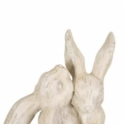 Noble House Morella 17.75 in. White Rabbit Couple Garden Statue -Breeze Decor Sales Store noble house garden statues 105971 c3 1000