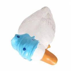 Noble House Russell 28 in. White and Blue Goose Garden Statue -Breeze Decor Sales Store noble house garden statues 105972 a0 1000