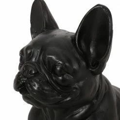 Noble House Delamore 16 in. Matte Black French Bulldog Garden Statue -Breeze Decor Sales Store noble house garden statues 83164 4f 1000