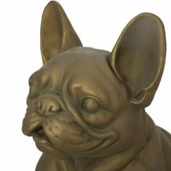 Noble House Delamore 16 in. Rustic Gold French Bulldog Garden Statue -Breeze Decor Sales Store noble house garden statues 83166 1f 1000