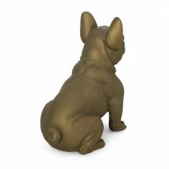 Noble House Delamore 16 in. Rustic Gold French Bulldog Garden Statue -Breeze Decor Sales Store noble house garden statues 83166 fa 1000