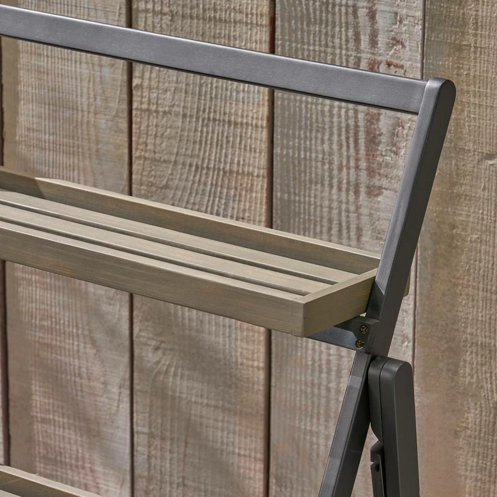 Noble House Meridien 26.75 in. Grey Plant Stand (2-Pack) 4 Noble House Meridien 26.75 in. Grey Plant Stand (2-Pack) - Image 4