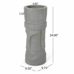 Noble House Pierpont 9.5 in. Stone Gray Concrete Lightweight Polynesian Decorative Planter 16 Noble House Pierpont 9.5 in. Stone Gray Concrete Lightweight Polynesian Decorative Planter -Breeze Decor Sales Store stone gray noble house plant pots 104994 44 1000