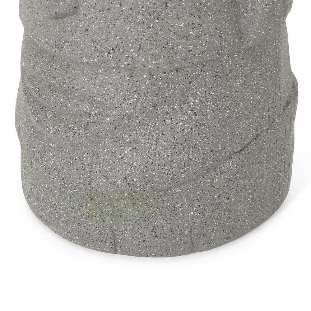 Noble House Pierpont 9.5 in. Stone Gray Concrete Lightweight Polynesian Decorative Planter 6 Noble House Pierpont 9.5 in. Stone Gray Concrete Lightweight Polynesian Decorative Planter - Image 6