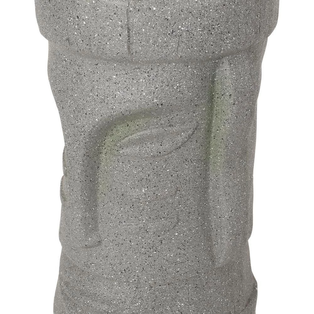 Noble House Pierpont 9.5 in. Stone Gray Concrete Lightweight Polynesian Decorative Planter 5 Noble House Pierpont 9.5 in. Stone Gray Concrete Lightweight Polynesian Decorative Planter - Image 5