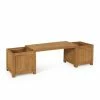 Noble House Erika 77 in. Teak Wood Outdoor Planter Box Bench