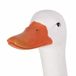 Noble House Broadus 28.25 in. Tall White and Blue Concrete Lightweight Goose Planter 10 Noble House Broadus 28.25 in. Tall White and Blue Concrete Lightweight Goose Planter -Breeze Decor Sales Store white and blue noble house plant pots 105954 4f 1000