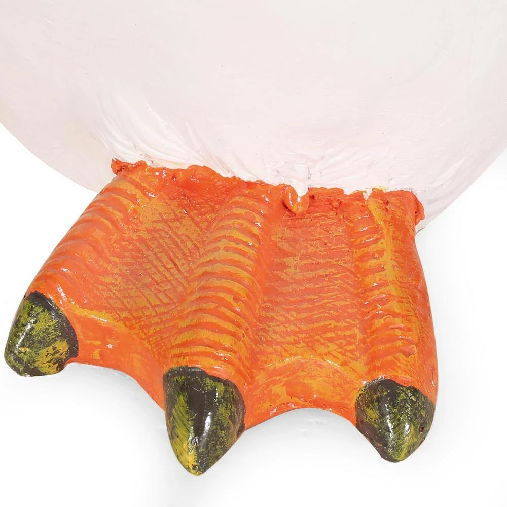 Noble House Broadus 28.25 in. Tall White and Blue Concrete Lightweight Goose Planter 4 Noble House Broadus 28.25 in. Tall White and Blue Concrete Lightweight Goose Planter - Image 4