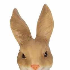 Noble House Bowes 21.25 in. Tall White and Brown Concrete Lightweight Rabbit Planter -Breeze Decor Sales Store white and brown noble house plant pots 105965 4f 1000