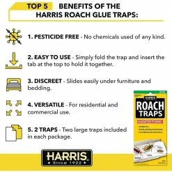 Harris 16 oz. Roach Powder and Roach Trap Value Pack -Breeze Decor Sales Store white harris insect traps hrp 16vp 44 1000